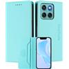 MOJIA Custodia per Motorola Edge 60 Fusion/Edge 60, Resistente a Cadute e Graffi, Alta Qualità PU Pelle Stile Portafoglio Cover Folio con Chiusura Magnetica. Light Blue