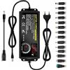 Gaogodot Alimentatore Universale, Adattatore Universale Regolatore di Tensione 3-24V 3A AC a DC Adapter 100 V-240 V 72W Max con Display di Tensione LED e 14 Punte & Convertitore di Polarità