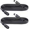 Security-01 Confezione da 2 cavi di prolunga DC da 2 m, spina da 5,5 mm x 2,1 mm, supporta DC 5 V, 6 V, 9 V, 12 V, 24 V, per telecamere di sicurezza, DVR, router, stampante, striscia LED, Nero