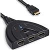 MMOBIEL Switch Splitter HUB a 3 Porte Alta velocità HDMI Switch con 50 cm di Cavo: Supporta 1080p 3D per HD TV PS3/PS4 Xbox 360 Prestazioni Alte Fino a 2,5Gbps
