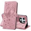 CASAFUNY Custodia per Xiaomi Redmi Note 15 4G, Cover in Pelle Protettiva Portafoglio Magnetica Flip Case Libro per Redmi Note 15 4G, Rosa