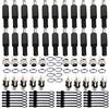 RUNCCI-YUN 20 Connettori DC a pannello jack 5,5 mm x 2,1 mm, per spina di alimentazione CC + 20 connettori adattatori jack, femmina, Per connettore femmina da pannello + 20 tappi protettivi in gomma