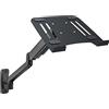 Drall Supporto da parete per computer portatile, braccio esteso pneumatico regolabile in altezza, vassoio per notebook articolato a movimento completo, adatto a schermi da 10 a 17, nero LT12T-IP3B
