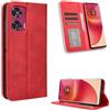 COMAKU Cover a Libro Motorola Edge 50 Fusion, Custodia a Portafoglio in Pelle con Supporto e Chiusura Magnetica Compatible per Motorola Edge 50 Fusion - Rosso