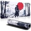 Yimomoyi Tappetino per mouse da gioco 800 x 300 mm - Mousepad XXL - Tappetino per mouse antiscivolo di grandi dimensioni - migliora la precisione e la velocità (Samura giapponese B)
