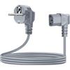 YINGAYOU Cavo Alimentazione Schuko IEC C13 10A 250V Cavo Alimentazione PC Corto Spina Schuko CEE 7/4 a Presa C13 per PC, Computer, Monito (Grigio, 2 m)