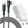 KAIMENGLONG Caricabatterie Rapido da 25 W, Caricatore USB-C Compatibile con Samsung Galaxy S25/S24/S23/S22/S21 Ultra/S25+/S24+/S23+/S20FE/S10/S10e/S9/S8/Note10/20 Ultra/Z Flip 6/A55 5G/, 2M USB -C Nylon Cavo