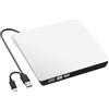 PORFOYO Unità DVD esterna USB 3.0 USB C CD drive esterno CD DVD +/-RW ROM masterizzatore ottico esterno DVD Drive, DVD drive esterno esterno per laptop, PC, MacBook compatibile con Windows/MacOS/Linux