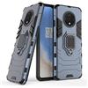 MaiJin Compatibile con OnePlus 7T Cover, Custodia Armor Anello Cavalletto (Funziona con Il Supporto Magnetico per Auto) Case Paraurti per OnePlus7T (Blu Navy)