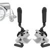 LITEMATIRA Ricambio freno a mano per sedia a rotelle per montaggio laterale su tubi da 2,2 cm, blocco manuale resistente per sedia a rotelle, 1 paio (2,2 cm)