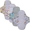 UIEXEA 4 Pezzi Assorbenti Lavabili Salvaslip lavabili Mestruale Ecologici in Fibra di Bambù, Assorbente Lavabile Lgienici, Salvaslip Cotone, Fodera per Mutandine (23 cm)