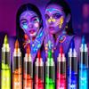 OIXEYA Fluorescenti Matite Trucco per Viso e Corpo, 8 Colori Lavabile UV Fluorescente Colorato Neon Kit, Pittura Corpo Sicuro e Non Tossico per Feste di Compleanno, Cosplay, Halloween