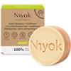 Niyok Shampoo solido 2 in 1 + balsamo Green Touch (80 g) - Sapone vegano - Shampoo e balsamo sostenibili - Shampoo e balsamo per capelli - 100% cosmetici naturali - Senza plastica e vegano