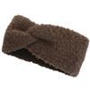 styleBREAKER Fascia per capelli da donna in pelliccia sintetica effetto orsetto con dettaglio nodo a torsione | Morbida fascia invernale elastica | Scaldacollo caldo paraorecchie 56-59 cm, Mocca Brown