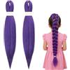 AOMAIGAD 2 Pezzi Extension per capelli viola intrecciati, Parrucca sintetica viola accessori per trecce, Parrucca Ruu-mi, Ideale Per mascherata, Halloween, Feste Di Carnevale, cosplay