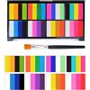 KARLOR Tavolozza di colori per il viso, 32 colori con pennello, kit per pittura del viso, colore del corpo, solubile in acqua, trucco teatrale, trucco per Halloween, carnevale