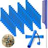 WILLBOND 48 Pezzi Perm Capelli Corti Aste per Onde Fredde Plastica Canne Perming Bigodini Arricciacapelli con Pettine Acciaio Codone Pettine per Coda di Ratto Parrucchieri (Blu e Blu Scuro, 0,35 Pollici)