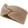 styleBREAKER Fascia per capelli da donna in pelliccia sintetica effetto orsetto con nodo a torsione | Fascia invernale morbida ed elastica | Scaldacollo caldo paraorecchie 56-59 cm, marrone chiaro