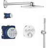 GROHE Set di installazione a parete GROHE Grohtherm SmartControl con Termostatico, Tondo, Moon White