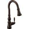 Moen S73004ORB Weymouth - Rubinetto da cucina tradizionale a tiraggio, con potenziamento di potenza, bronzo lucidato a olio