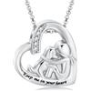 QGJNSGC Collana a cuore per cenere in acciaio inox cane gatto ricordo cremazione gioielli monumento urna collana per animali domestici ciondolo cenere umana, 1, Acciaio inossidabile, Nessuna pietra