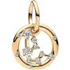 WEIMU Charm con segno zodiacale per bracciale, in argento sterling 925, con 12 costellazioni, per San Valentino, festa della mamma, per braccialetti europei, m, Argento sterling, Zirconia cubica