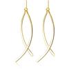 SLUYNZ Orecchini pendenti in argento Sterling 925 per donne, orecchini a barra piatta, linea curva, The total earring length is 4.6cm, Argento sterling, Nessuna pietra preziosa