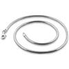 Treasure Bay Collana da donna in argento 925, catena a maglia a cuore 3 mm, collana girocollo sovrapposbile, 40 Cm, Argento, Nessuna pietra preziosa