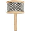 Tomotato Cabasa in Legno, Strumento Musicale a Percussione con Sfere Acciaio a Manovella per Insegnamento Ai Bambini (18x11cm)