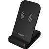 Philips DLP9212 Qi Wireless Charger Stand, 15W Max Wireless Charging, 2-in-1 Phone Stand & Charger, Protezione multipla, Vivavoce Visualizzazione