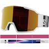 Salomon S/VIEW 3 ACCESS, Occhiali da Sci, Unisex, Lente Cilindrica Flash, Schiuma Triplo Strato, Aerazione Ottimizzata, BIANCO, Taglia Unica