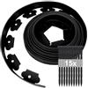 Bseical Bordura per Giardino 5m × 5cm, Bordatura per Aiuole con 15 Picchetti, Bordo per Aiuole Giardino Plastica, Bordatura Flessibile per Prato, Bordatura per Paesaggio Resistente Alle Intemperie (Nero)