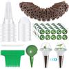 Eiyptzbqm 138 Pezzi Accessori Coltivazione Idroponica Kit completo con 50 Spugne Idroponiche 12 Cesti 12 Etichette 50 Adesivi e Altri Accessori Compatibile con Sistema Idroponico per Serra Idroponica da Casa
