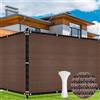 Duerer Rete Ombreggiante 1.8m x 15.2m Telo Ombreggiante Frangivista Rete per Recinzioni Giardino 170g/m² Alta densità Tessuto con Fascette per All'aperto Privacy Terrazzo Balcone (Marrone)