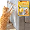 LIHBIH Protezione Divano Graffi Gatto Trasparente, 8 pezzi Pellicola Antigraffio Gatto Divano Adesivo, Protezione Adesivi Antigraffio Porta per Mobili, PVC Anti-Graffio Protector per Tappeti, Pareti