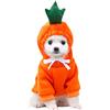 XIAOYU Carota Pet Costume Natale Cane Divertente Frutta Felpa Felpa con Cappuccio Cane per Halloween Cosplay Cucciolo Tuta Abbigliamento Gatto (L)