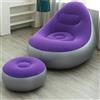 WSNDM Sedia Sofà Gonfiabile, Divano Gonfiabile Sedia Gonfiabile Portatile, Singolo Sofa Chair & Footrest, Per Campeggio, Giardino, Soggiorno Camera Da Letto Sala Lettura Ufficio Balcone