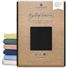 Formesse, lenzuolo con angoli in jersey, modello Bella Gracia, nero, 180 x 200 - 200 x 220 cm