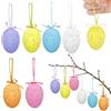 PacuM 24 Pezzi Uovo di Pasqua Plastica con Corda Uova Colorate Pasquali per Uso Interno Esterno Decorazione Pasqua Riutilizzabili per Casa Giardino Decorazioni Feste Regali Pasquali