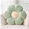 Kcvvcr Cuscino decorativo a forma di fiore verde salvia da 37,8 cm e 49,8 cm, imbottitura in cotone PP morbido e resistente, stile boho, design a margherita, cuciture cucite, uso interno, seduta