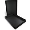 Honsell 81332 - Contenitore con coperchio per formati DIN A3, dimensioni interne circa 45,5 x 32,0 x 3,5 cm, scatola in cartone nero con finitura satinata