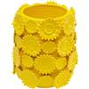 Kare Design vaso Sunflowers, giallo, 30 cm, portafiori XL, girasoli effetto 3D modellati a mano, per tavolo, consolle, idea regalo