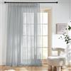 PONY DANCE Tende per Interni Moderne con Fettuccia Voile Curtains per Salotto Filtraggio Luce Morbida Tende Trasparenti per Soggiorno Eleganti 1 Pezzo L 300 x A 245 cm, Grigio Chiaro