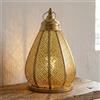 TRIROCKS Lampada a sospensione in metallo stile marocchino vintage, alimentata a batteria, 30 cm, lanterna senza fili per soggiorno, camera da letto, matrimoni, feste, giardino, salotto, esterni