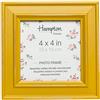 Hampton Frames | Cornice Portafoto Quadrata Paloma | 10x10cm, Giallo, Legno | Vetro, posizionamento verticale/orizzontale, clip di fissaggio | Design moderno per foto