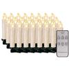 Forever Speed 20/30/40/50/60 candele a LED senza fili, dimmerabili, candele di Natale senza fiamma, per albero di Natale, matrimoni, compleanni, feste (custodia bianca latte, 20 pezzi)