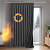 Deconovo Tende per Interni Oscuranti 100% con Retro Nero Completo, Tende Termiche Isolanti con Fettuccia per Camera da Letto e Soggiorno Moderne, 1 Pannelli, 300x220 cm, Grigio Scuro