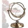 Tuzsocr Clessidra 60 Minuti in Ottone - Timer Rotante a 720°, Vetro Vintage per Casa e Ufficio, Cristallo Trasparente - Orologio Decorativo per Regali