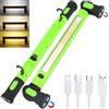 HTBAKOI Lampada da Lavoro LED Ricaricabile Officina Torcia Magnetica Calamita Meccanico Luce Portatile Auto 5000 mAh Rechargeable Pila con Perline LED COB per Auto/Campeggio/Home e di Emergenza Uso [Verde]