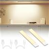 OUILA Lampada da incasso da cucina, a LED, 2 pezzi, 23 cm, USB, ricaricabile, senza fili, con sensore di movimento, per camera da letto, officina (bianco caldo)